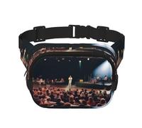 On Stage - Marsupio quadrato a doppio strato con cinghia regolabile per attività all'aperto, nero, taglia unica, Nero , Taglia unica