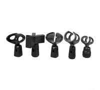 On Stage Stands - Adattatore a clip per microfono, per supporto per microfono portatile, in plastica nera, intervallo di serraggio 25 46 mm, adattatore da 5/8" a 3/8" (C)