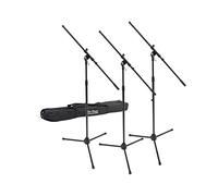 on-stage super Saver kit per TRUMPET3 3x Mic Stands w/Bag Black