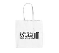 On The 8th Giorno Cricket Era Creato - Tela Borsa - Giocatore Sport Ventaglio