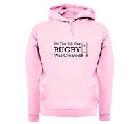 On The 8th Giorno Rugby Era Creato - Adulti Felpa con Cappuccio / - Sei Union