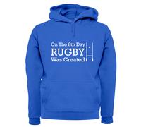 On The 8th Giorno Rugby Era Creato - Adulti Felpa con Cappuccio / - Sei Union