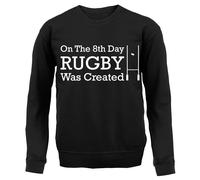 On The 8th Giorno Rugby Era Creato - Adulti Felpa con Cappuccio / - Sei Union