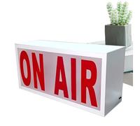 On the Air Sign - Led Light Up Studio Decores, Battery Operated Ambient Lightbox | Insegne luminose per studio di registrazione, moderna lampada da scrivania con lettere intercambiabili, trasmissione