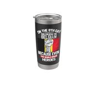 On The Eighth Day God Created The Belgian Pride Heroes Bicchiere termico in acciaio inox doppia parete
