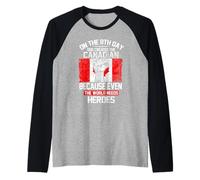 On The Eighth Day God Created The Canadian Pride Heroes Maglia con Maniche Raglan