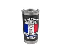 On The Eighth Day God Created The French Pride Heroes Bicchiere termico in acciaio inox doppia parete