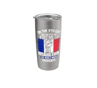 On The Eighth Day God Created The French Pride Heroes Bicchiere termico in acciaio inox doppia parete