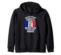 On The Eighth Day God Created The French Pride Heroes Felpa con Cappuccio