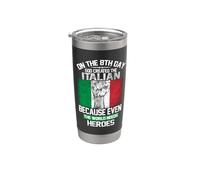 On The Eighth Day God Created The Italian Pride Heroes Bicchiere termico in acciaio inox doppia parete