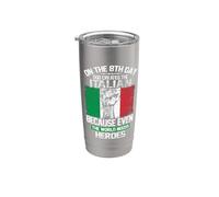 On The Eighth Day God Created The Italian Pride Heroes Bicchiere termico in acciaio inox doppia parete
