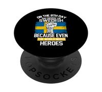 On The Eighth Day God Created The Swedish Pride Heroes PopSockets PopGrip Adesivo