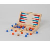 Recent Toys On-The-Go Backgammon Travel Board Set - Set di backgammon da viaggio con ripiano pieghevole/portatile, gioco di strategia tradizionale per bambini/bambini/adulti