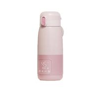 on the go - Scaldabiberon portatile da viaggio, conservazione del calore per 20 ore, riscaldamento rapido, design isolante a 5 strati, per esterni, auto, aereo, viaggi (rosa, 500 ml)