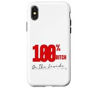 On The Inside I'm 100% Bitch 4B Movement Mama Bear Gifts Custodia per iPhone X/XS