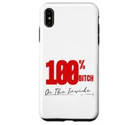On The Inside I'm 100% Bitch 4B Movement Mama Bear Gifts Custodia per iPhone XS Max