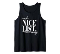 On The Nice List Obviously Nice or Naughty List Christmas Canotta