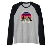 On The Road Again - Design Vintage Wilderness Adventure Maglia con Maniche Raglan