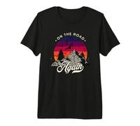 On The Road Again - Design Vintage Wilderness Adventure Maglietta Premium