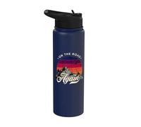 On The Road Again - Design vintage Wilderness Adventure Stainless Steel Insulated Water Bottle