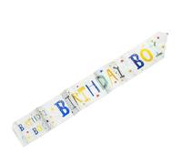 On The Wall Birthday Boy - Striscione in carta riciclabile, 260 cm, stampa moderna, leggera, da appendere, per feste, tavolo, porta (confezione da 1)