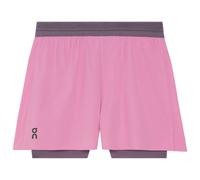 On - Women's 3 Performance 2/1 Shorts - Pantaloncini da running XL fuchsia