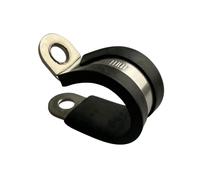 On1shelf 10 fascette stringitubo a P rivestite in gomma da 16 mm, in acciaio inox, qualità premium