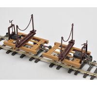 On30/Oe Aru Forest Railway 2-Log Car Brass Kit Carro in Legno Scheletro Loggi...