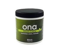 ONA Neutralizzatore di Odori Block Fresh Linen AntiOlor (175g) - Deodorante per Ambiente e Auto - Solido - Nero