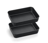 Onader Mini teglia antiaderente, set da 2 pezzi, in acciaio inox, per brownies, lasagne, 23,8 x 18 x 5 cm, sana e antiruggine, rivestimento antiaderente e facile da pulire