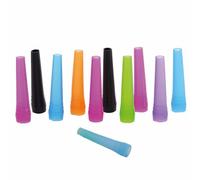 OnAir® Bocchino igienico per narghilè, bocchino riutilizzabile per tubo narghilè, utilizzabile su entrambi i lati, adatto per tubi standard, riutilizzabile e facile da pulire, set colorato (50 pezzi)