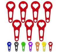 OnAir® Gettoni per Carrello Spesa con Portachiavi - Gettoni Subito Estraibili, Facili da Usare e da Reinserire (Cuore, Rosso, 7 pezzi)