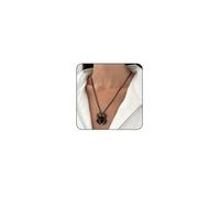 ONBRIG Collana con ragno rosso, collana con teschio nero, gioiello gotico per Halloween, collana da donna con cristallo rosso, collana punk con scheletro (1 nero)