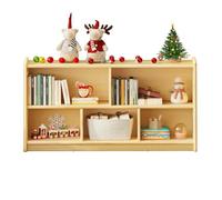 ONBRILL Scaffale Montessori in legno a 5 scomparti, organizer per giocattoli e stoccaggio, 2 ripiani piccoli per libri per bambini, mobili di classe, asilo nido, stanza dei giochi