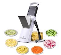 ONCE FOR ALL Mandolina Affettatrice di verdure Spessore regolabile Patate Cipolla Chopper Kitchen Chopping Artifact Multifunzionale Cutte (BALCK-WHITE)