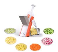 ONCE FOR ALL Mandolina Affettatrice di verdure Spessore regolabile Patate Cipolla Chopper Kitchen Chopping Artifact Multifunzionale Cutte (Frutti di arancia)