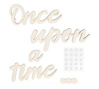 Once Upon a Time Sign, in Legno Arredamento Angolo Casa con 20 Colla Erogatrice Adesivo da Muro C'era Una Volta Cartello Della Cameretta dei Bambini per Baby Shower Regalo di Compleanno