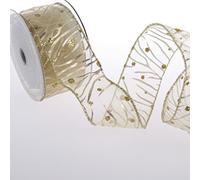 Onda Band con Puntini Glitter - Oro - 50 mm - 10 m - 8284 22