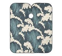 Onda Blu Dell'Oceano Grembiule Da Parrucchiere Regolabile Barber Cape Impermeabile Mantella Taglio Capelli Per Bambini Uomini Barbieri 140X168Cm