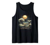 Onda Blu Luna Piena Mistico Boho Strega Zen Donne All'aperto Canotta