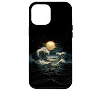 Onda Blu Luna Piena Mistico Boho Strega Zen Donne All'aperto Custodia per iPhone 12 Pro Max