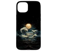 Onda Blu Luna Piena Mistico Boho Strega Zen Donne All'aperto Custodia per iPhone 15 Plus