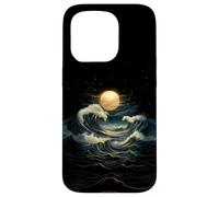 Onda Blu Luna Piena Mistico Boho Strega Zen Donne All'aperto Custodia per iPhone 15 Pro