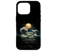 Onda Blu Luna Piena Mistico Boho Strega Zen Donne All'aperto Custodia per iPhone 16 Pro