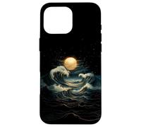 Onda Blu Luna Piena Mistico Boho Strega Zen Donne All'aperto Custodia per iPhone 16 Pro Max