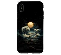 Onda Blu Luna Piena Mistico Boho Strega Zen Donne All'aperto Custodia per iPhone XS Max