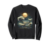 Onda Blu Luna Piena Mistico Boho Strega Zen Donne All'aperto Felpa