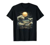 Onda Blu Luna Piena Mistico Boho Strega Zen Donne All'aperto Maglietta