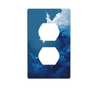 Onda che si schiantano minimalista blu sfumato copertura interruttore luce copertura decorativa 1 banda piastra da parete per cucina camera bagno dimensioni 7 x 11,4 cm