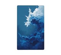 Onda che si schiantano minimalista blu sfumato singolo interruttore vuoto piastra da parete copertura interruttore luce decorativo 1 banda per cucina camera bagno dimensioni 11,4 x 7 cm